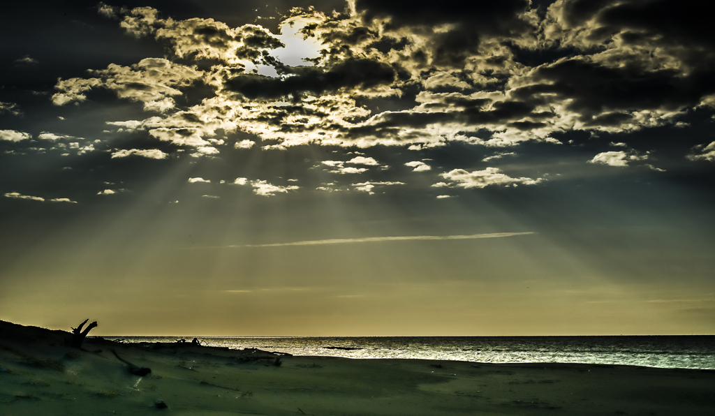 曇りがちの空に