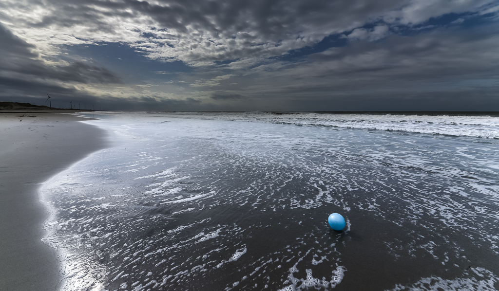 Blue beach ball