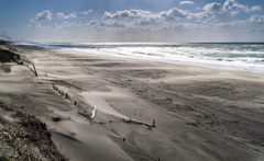 砂嵐の海岸　２