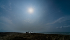 雨上がりの海岸