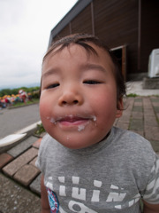 ソフトクリーム後