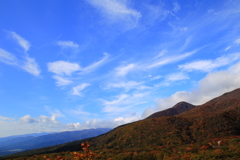 The ridge line of the Nasu Mountain