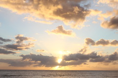 ハワイの夕日