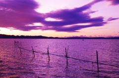 児島湖の夕日