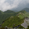 大山の縦走路を剣ヶ峯方面から