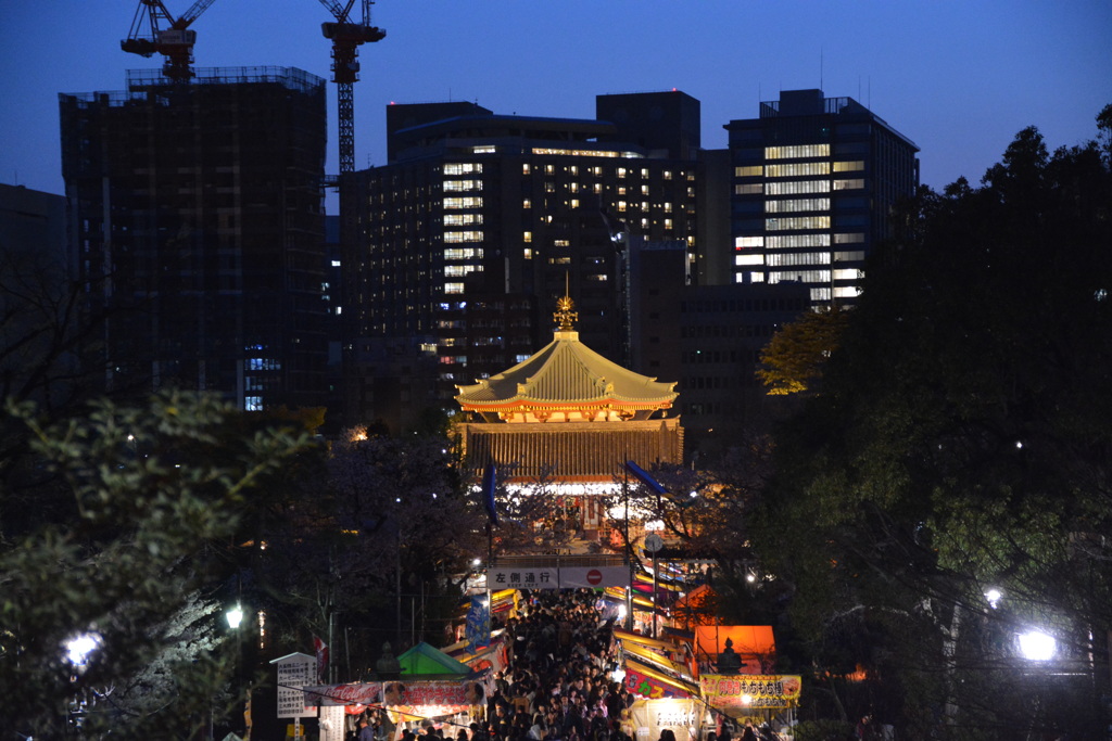 春の夜の上野公園