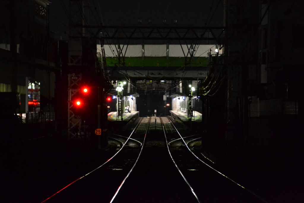 駅の夜