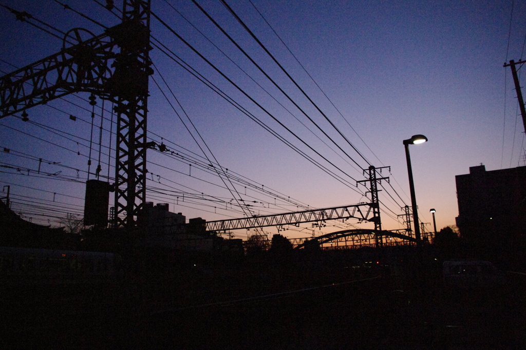 夕方の線路