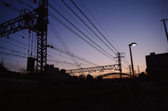 夕方の線路