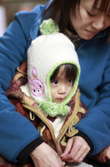 外は雪