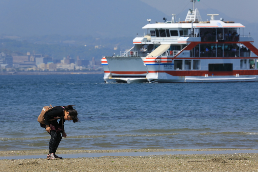 浜辺の散策