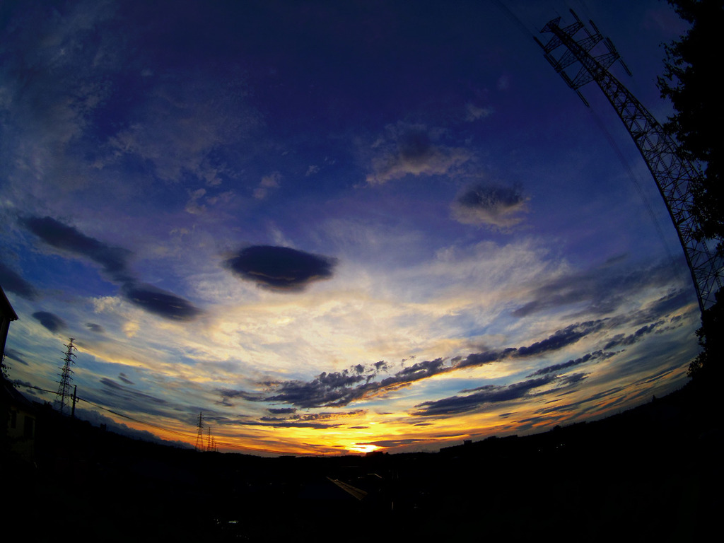 久々の夕焼け