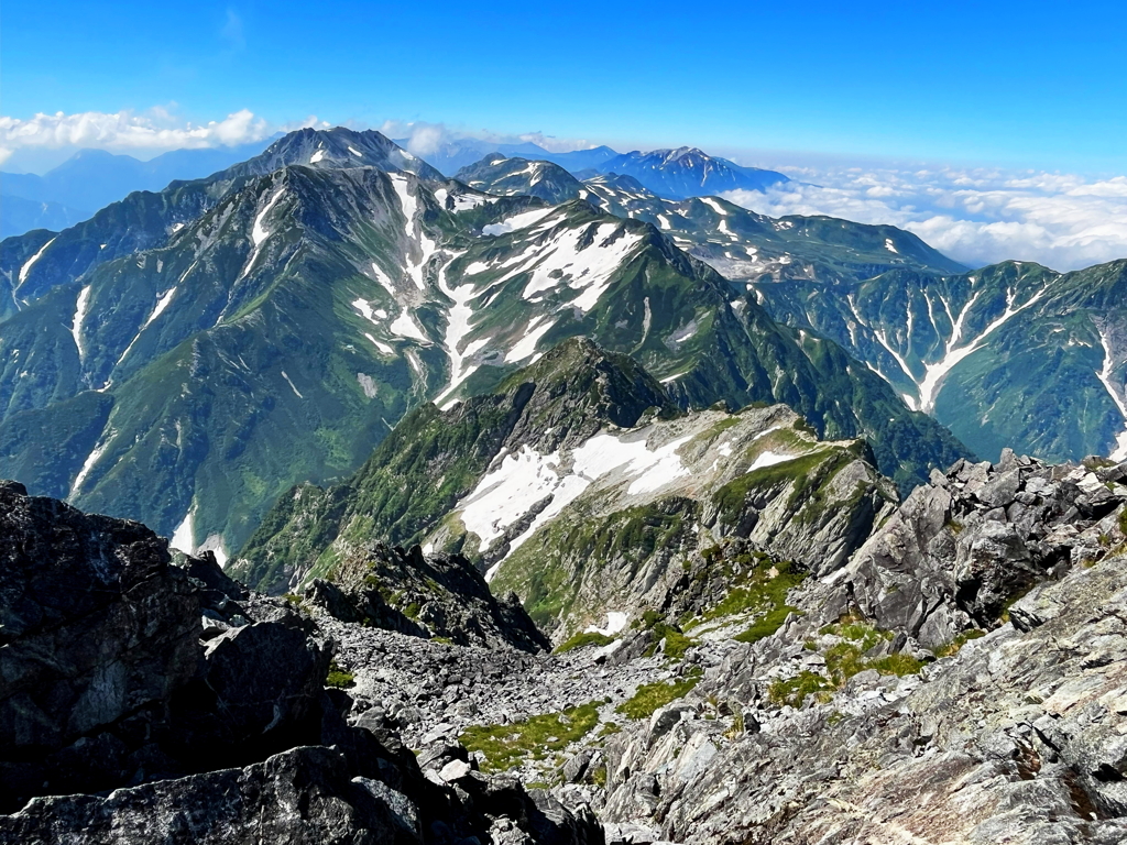 剱岳からの別山尾根、立山