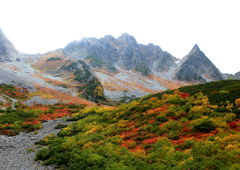 秋を纏った涸沢岳