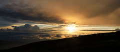 梅雨明け前の白山室堂よりの夕景