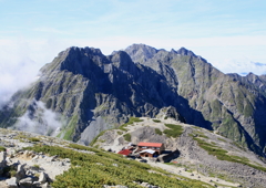 穂高へ　南岳より