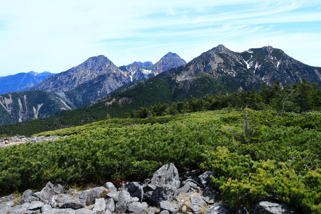 南八ヶ岳方面　編笠山より