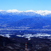 冬空　晴天の谷川連峰