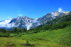 白馬三山　栂池自然園より