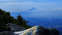 編笠山からの富士