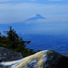 編笠山からの富士