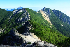 地蔵岳と甲斐駒ヶ岳