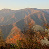 夕景　石尾根