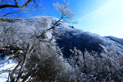 霧氷の朝　赤城山