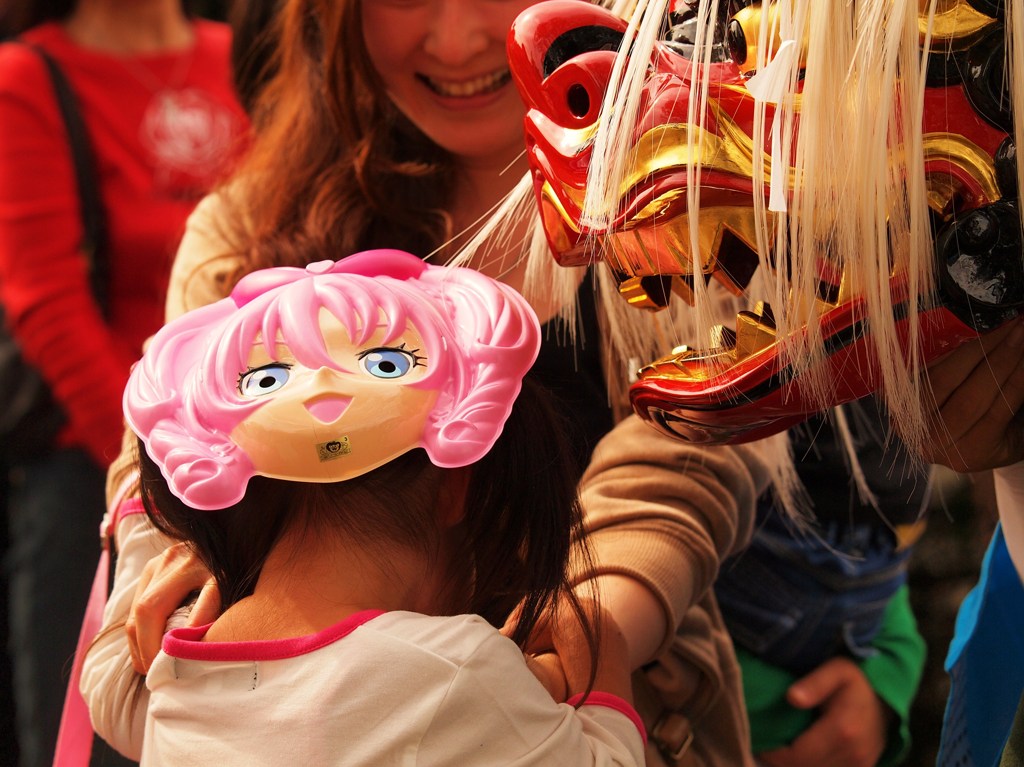 お面対決