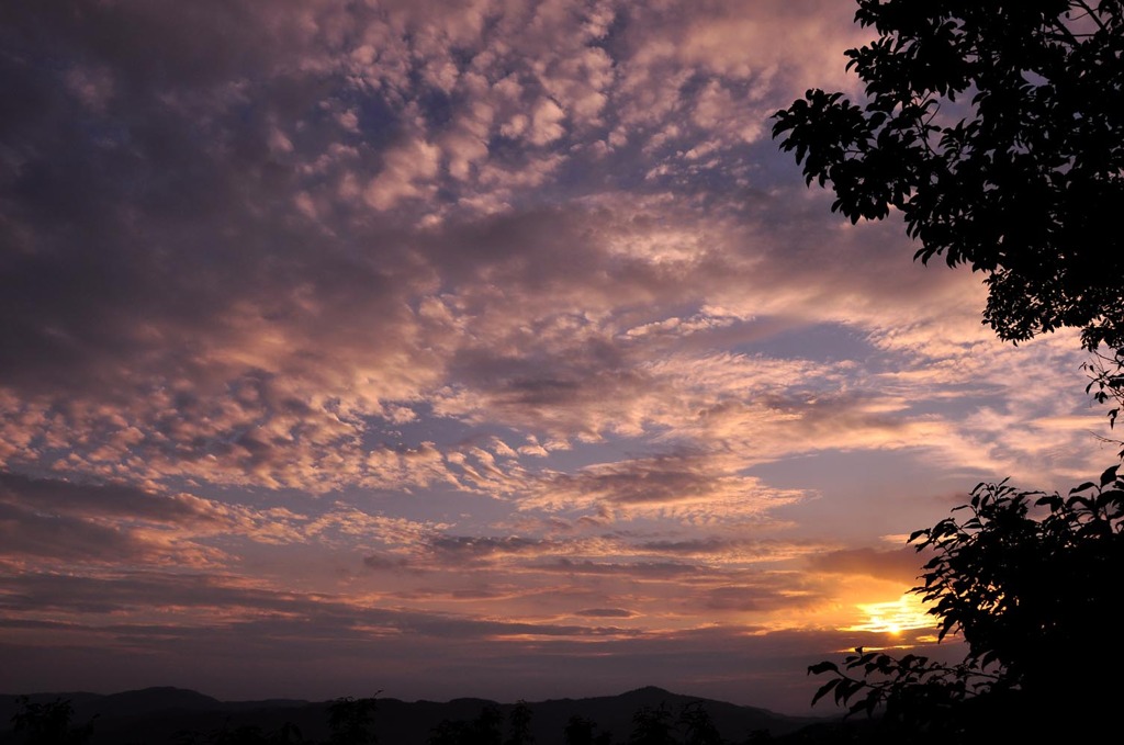 原谷の夕日