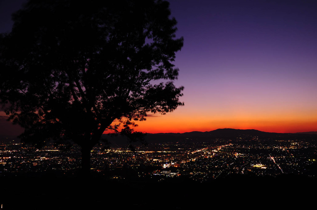 若草山夕夜景