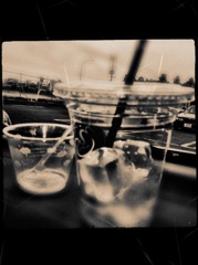 飲み干したアイスコーヒー