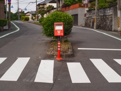 投函は横断歩道を渡る時に 