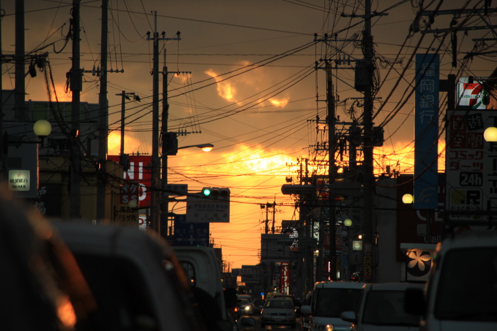 夕暮れ