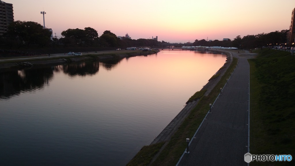 乙川の夕暮れ