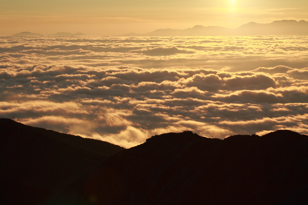 dawn in the sea of clouds