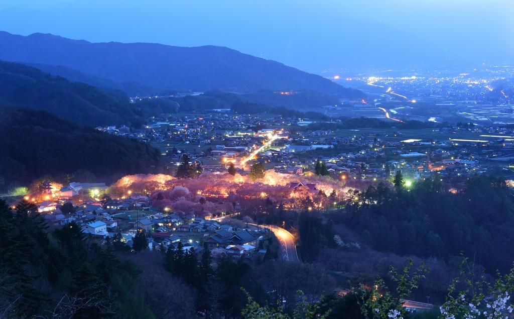 高遠夕景