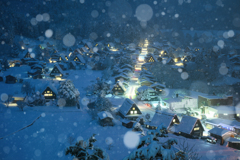 合掌造り集落の夜