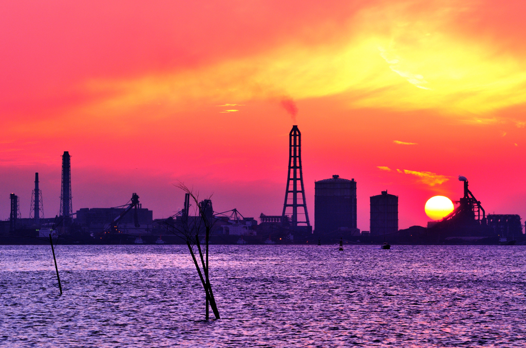 君津に落ちる夕日 By 梵天丸 Id 写真共有サイト Photohito