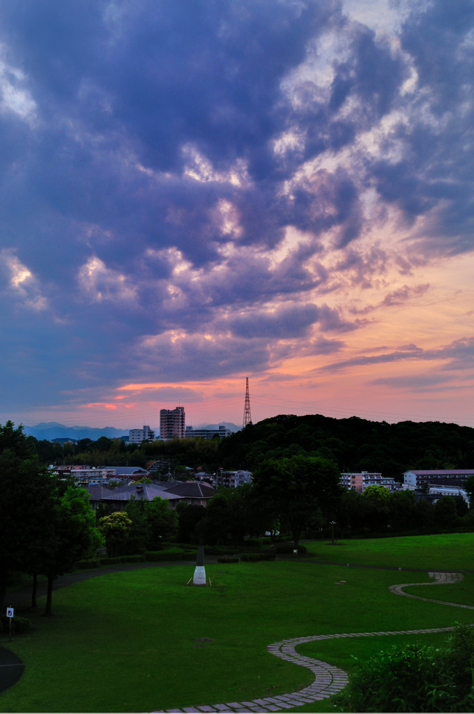 夕暮れの公園