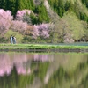 湖畔の彩り