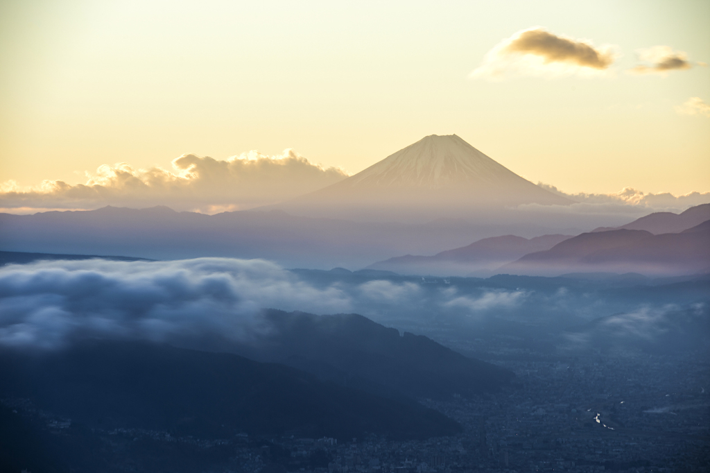 朝の光の中に