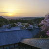 夕暮れの法隆寺