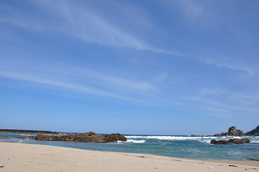 冬竹野浜晴