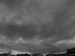 台風～温帯低気圧　夕刻の空・雲