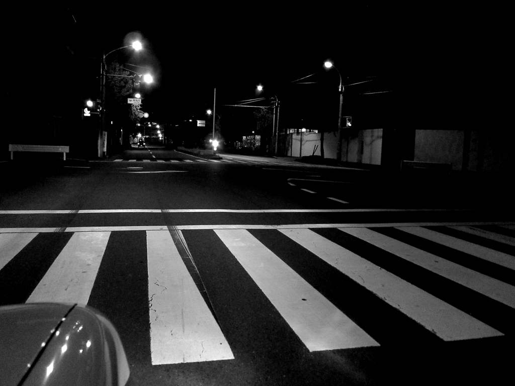 停車　　深夜