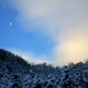 見下ろす月