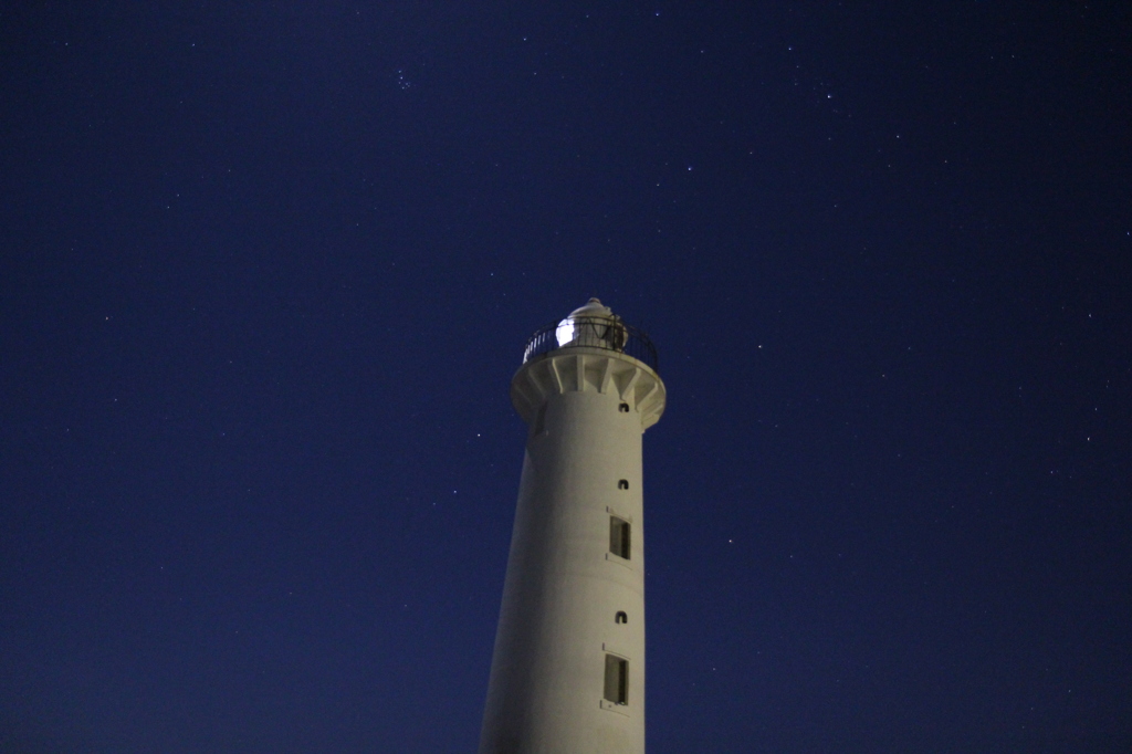 夜空と灯台