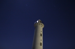 夜空と灯台