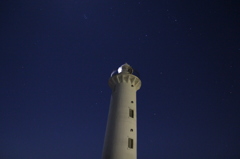 夜空と灯台